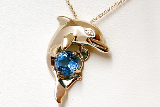 Topaz Dolphin Pendant